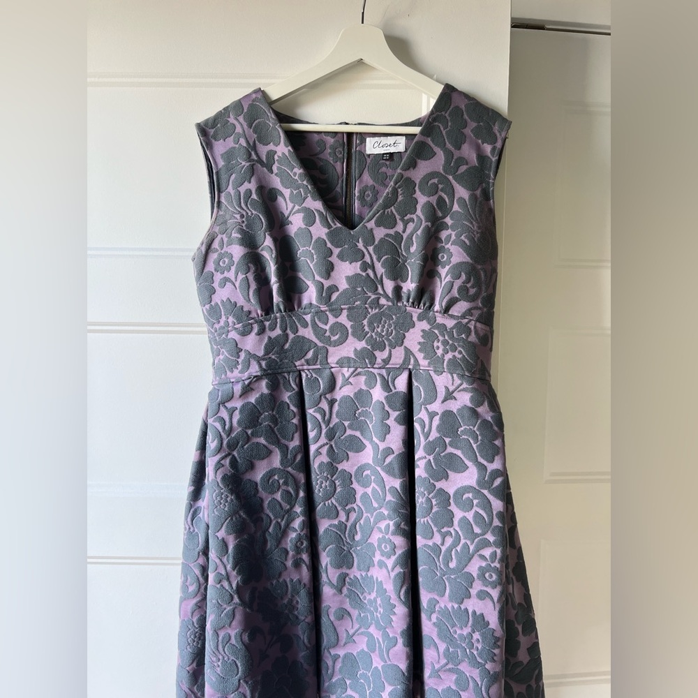Closet London purple floral dress